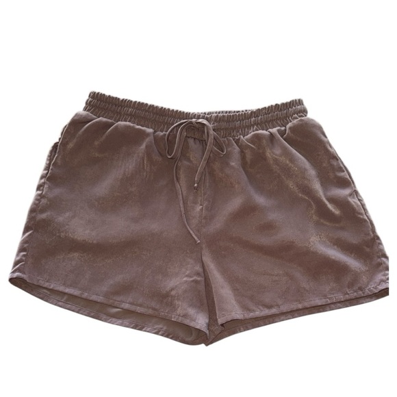 Harlowe & Graham Brown 3” Sleep Shorts Elastic Drawstring Waistband Sz M - Picture 1 of 8